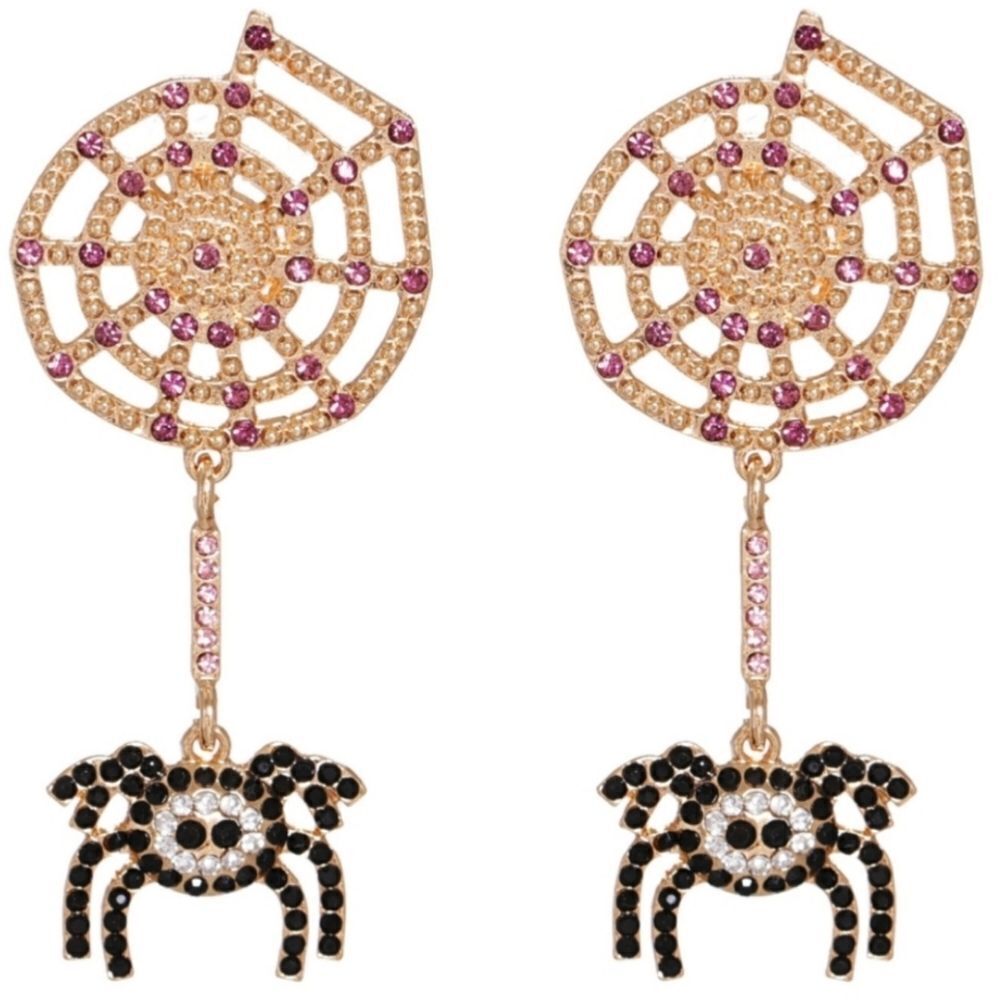 New! Baublebar Spider & Web Earrings • NWOT